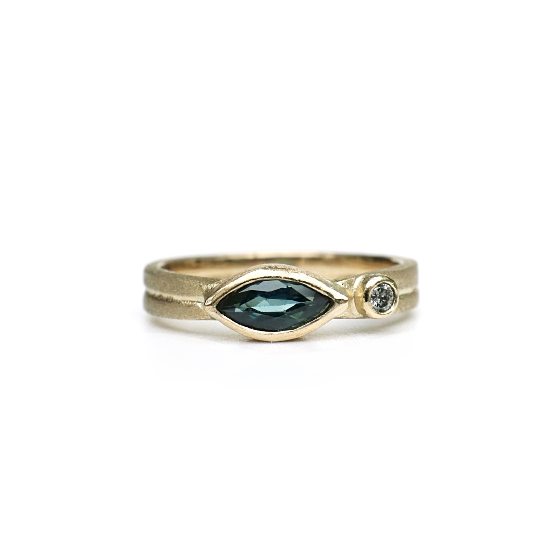 Teal Sapphire & Diamond Ring – Dawn Howard